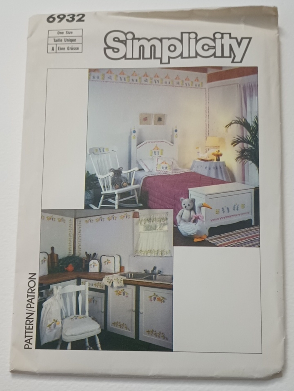 2/$15 VTG Stencils Simplicity 6932 10 Plastic Precut Sheets Circus & Vines ©1985